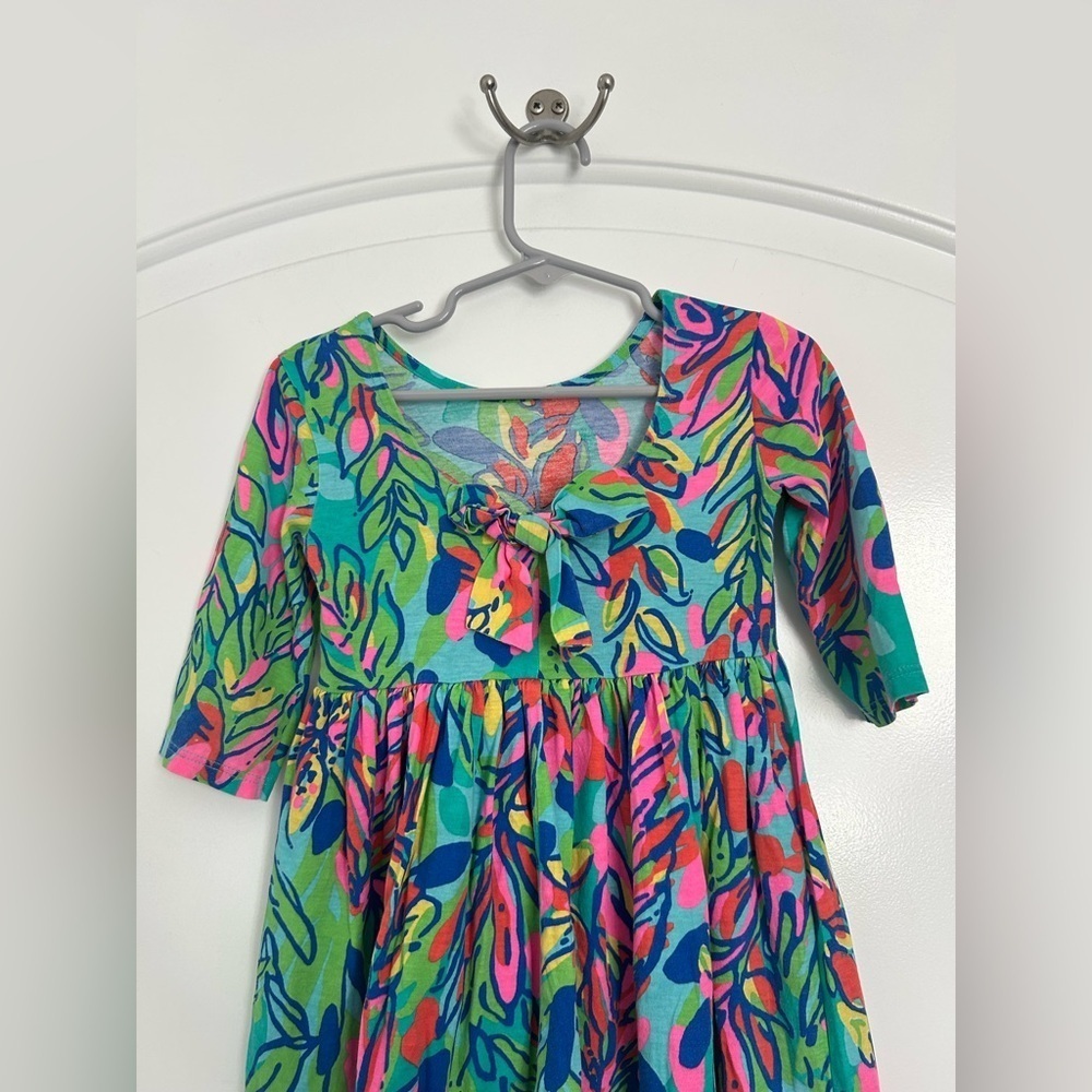 Lilly Pulitzer Mini Loro Dress Floral Circle Dress mommy and me Girls XS (2-3) - Picture 5 of 9